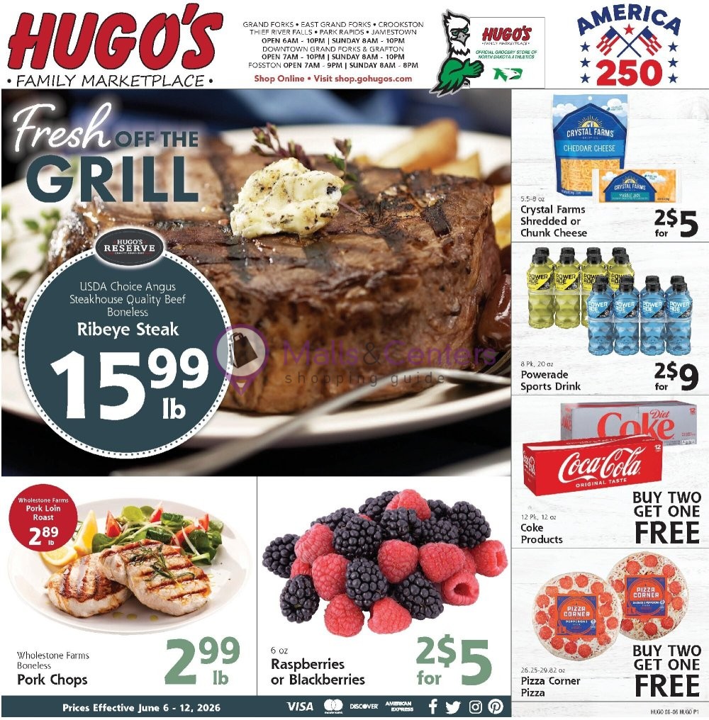 Weekly ad for Hugo's valid: 06/06/2026 - 06/12/2026, page 1