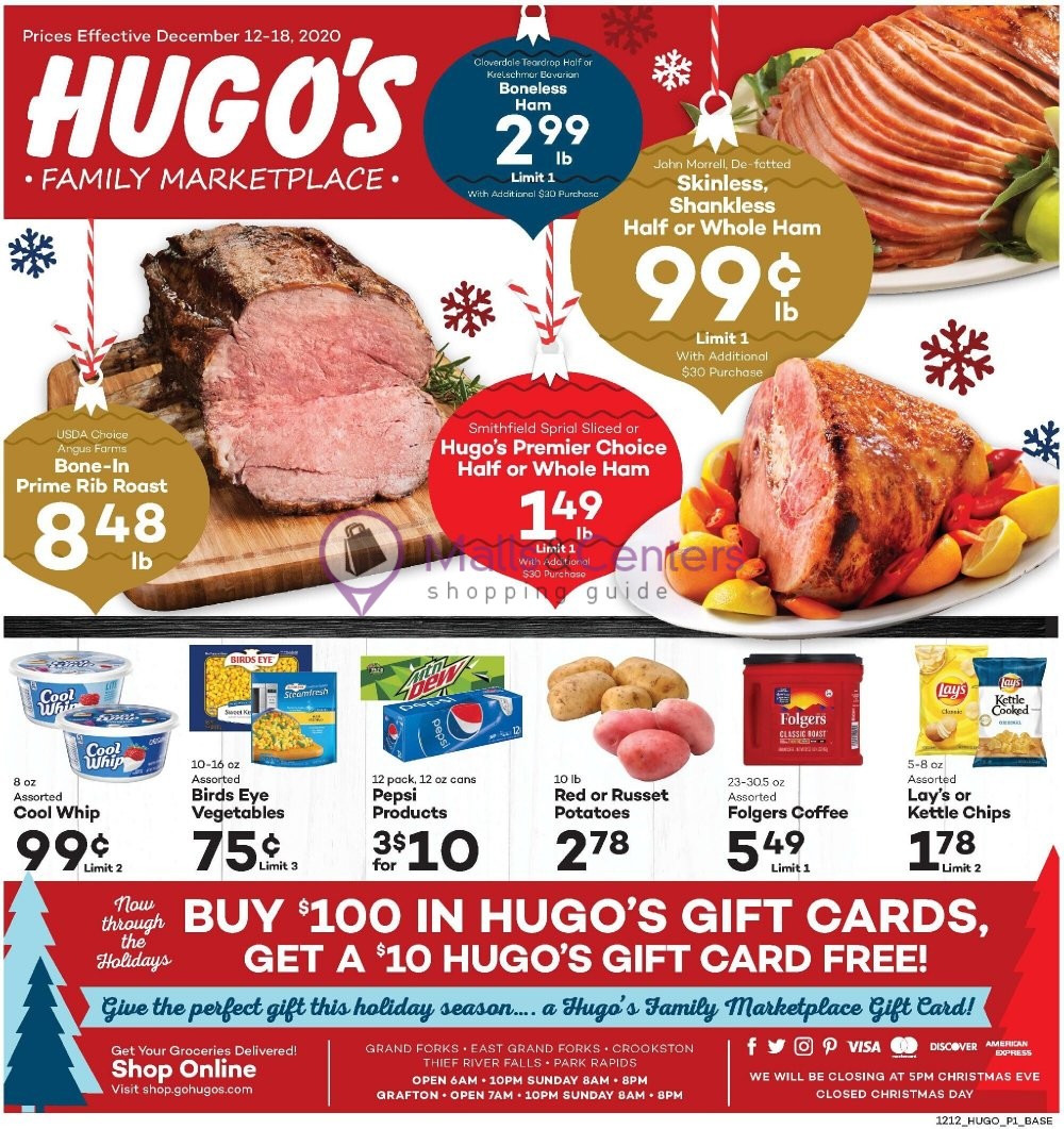 Hugo's Weekly ad valid from 12/12/2020 to 12/18/2020 - MallsCenters