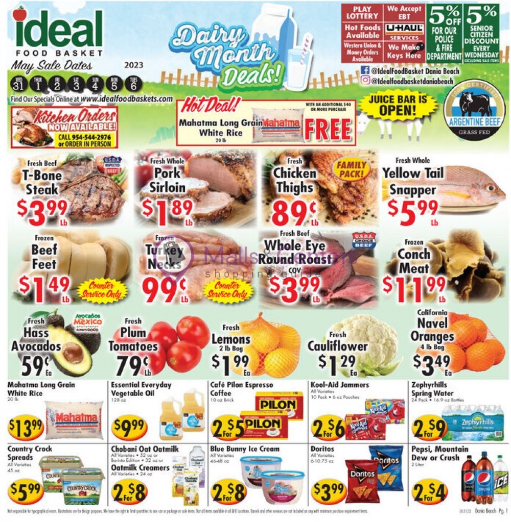 Ideal Food Basket Weekly ad valid from 05/31/2023 to 06/06/2023 MallsCenters
