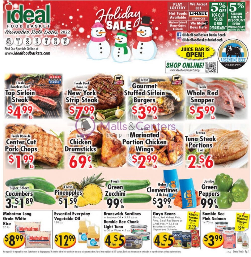 Ideal Food Basket Weekly ad valid from 11/30/2022 to 12/06/2022