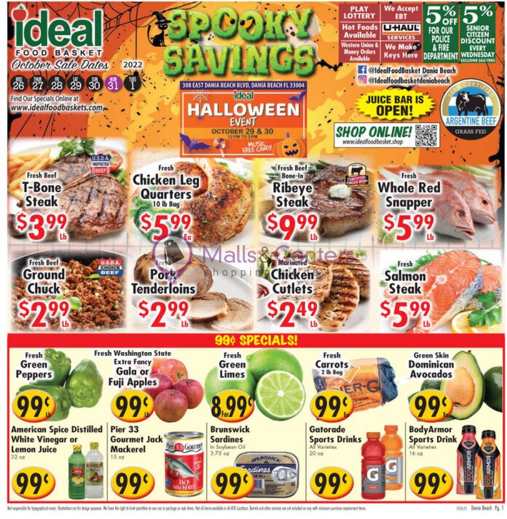 Ideal Food Basket Weekly ad valid from 10/26/2022 to 11/01/2022