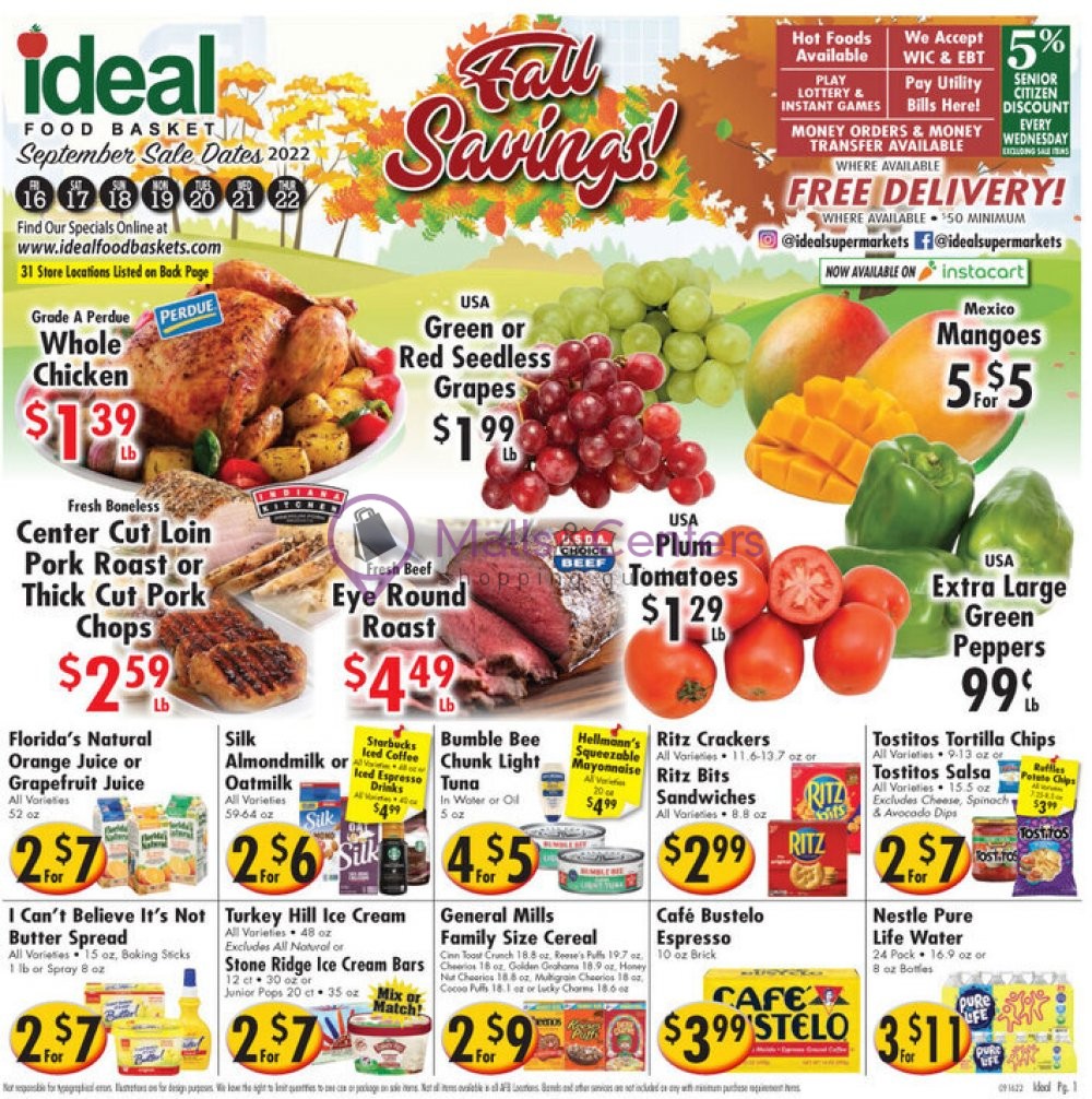 Ideal Food Basket Weekly ad valid from 09/16/2022 to 09/22/2022