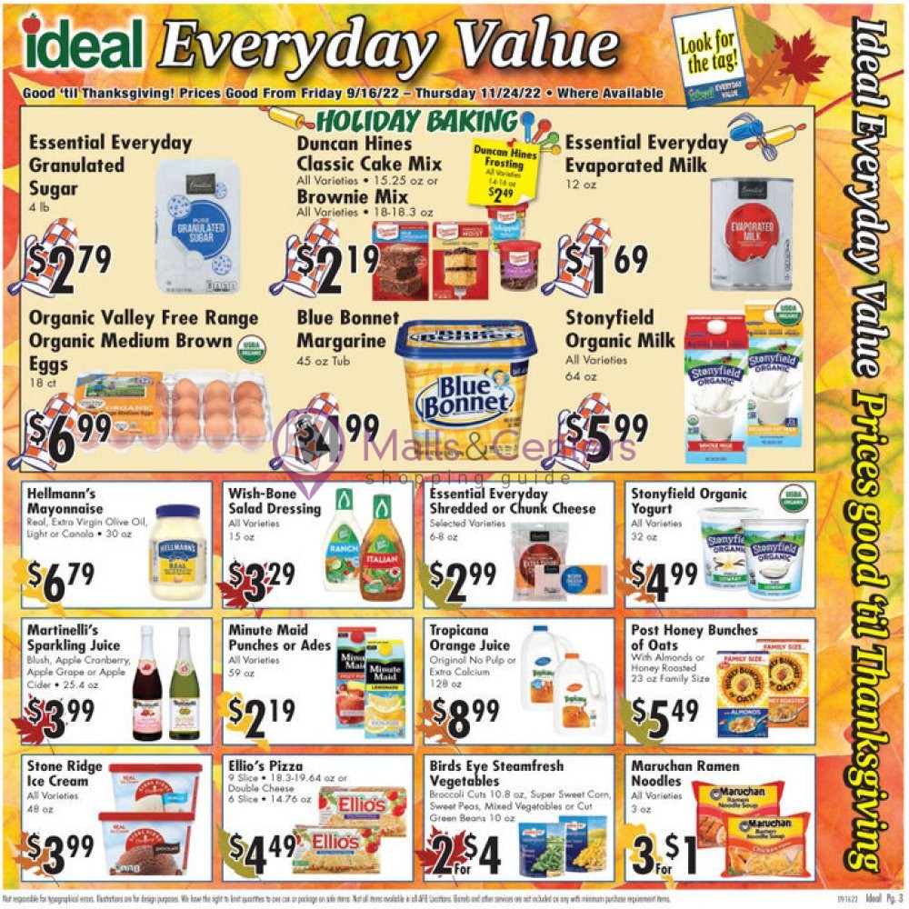 Ideal Food Basket Weekly ad valid from 09/16/2022 to 09/22/2022