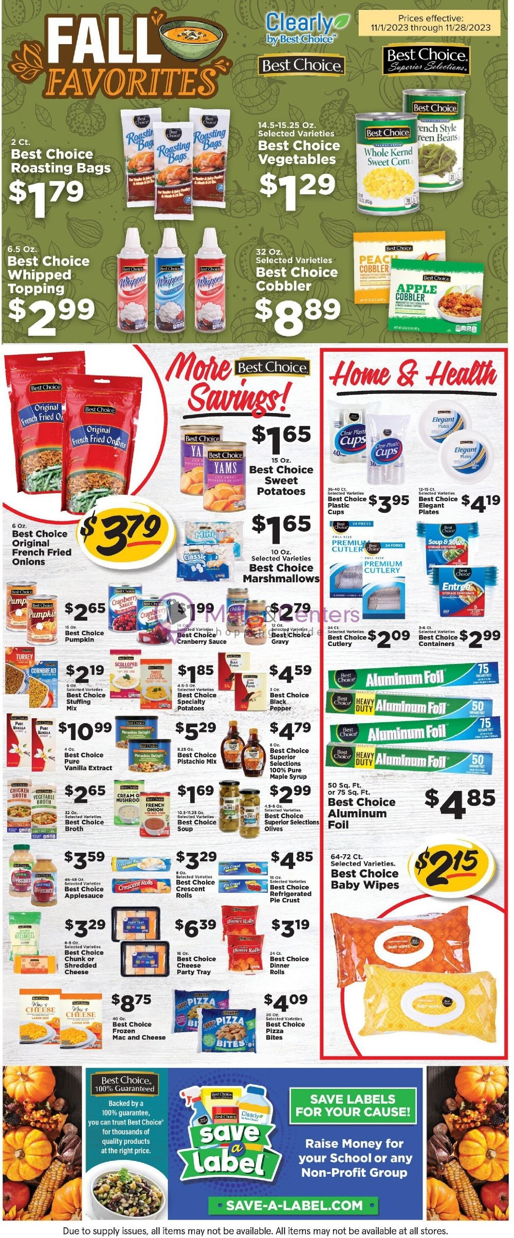 IGA Weekly ad valid from 11/15/2023 to 11/28/2023 MallsCenters