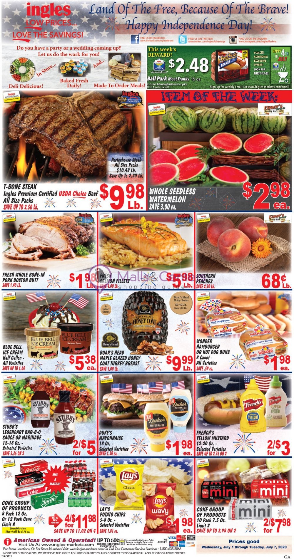 Ingles Markets Weekly ad valid from 07/01/2020 to 07/07/2020 - MallsCenters