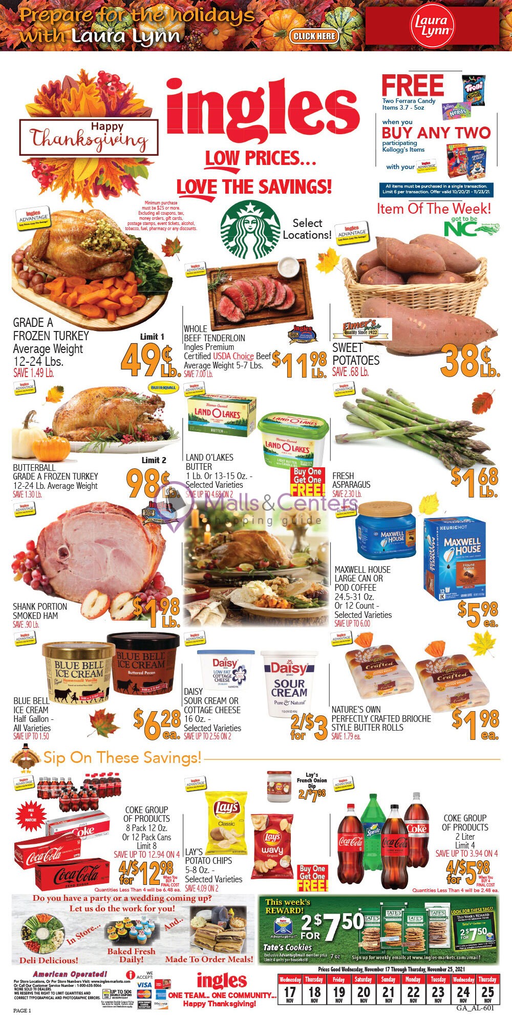 Ingles Markets Weekly ad valid from 11/17/2021 to 11/25/2021 - MallsCenters