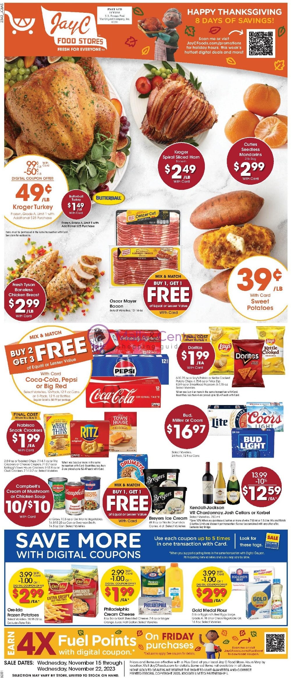 Jay C Foods Weekly ad valid from 11/15/2023 to 11/22/2023 MallsCenters