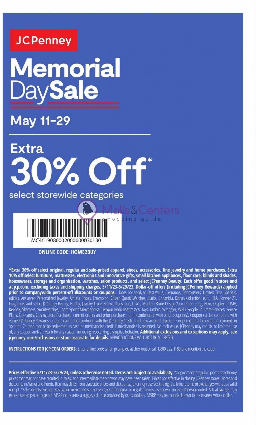 JCPenney Weekly ad valid from 05/11/2023 to 05/29/2023 MallsCenters