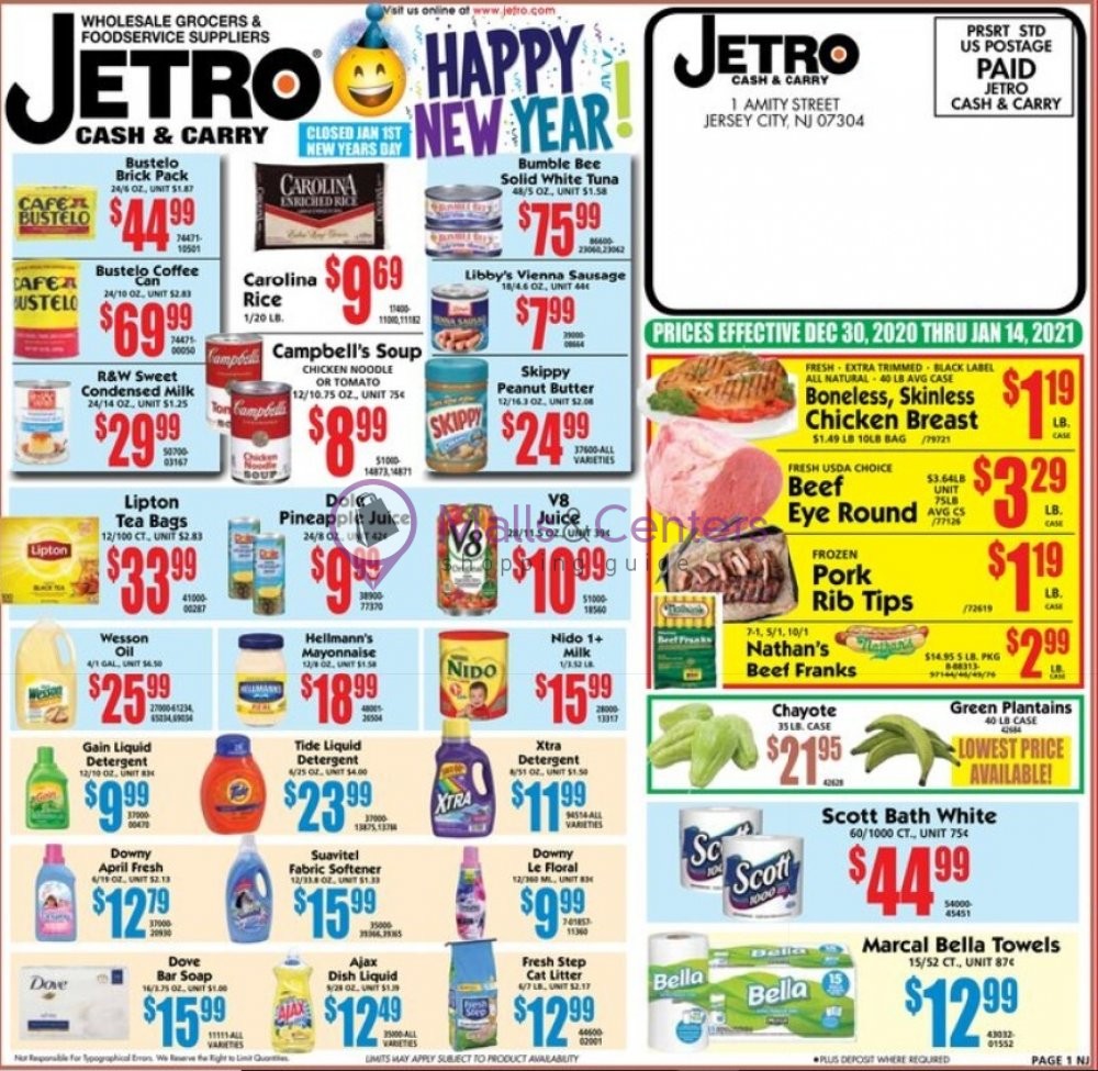 Jetro Weekly ad valid from 12/30/2020 to 01/14/2021 MallsCenters