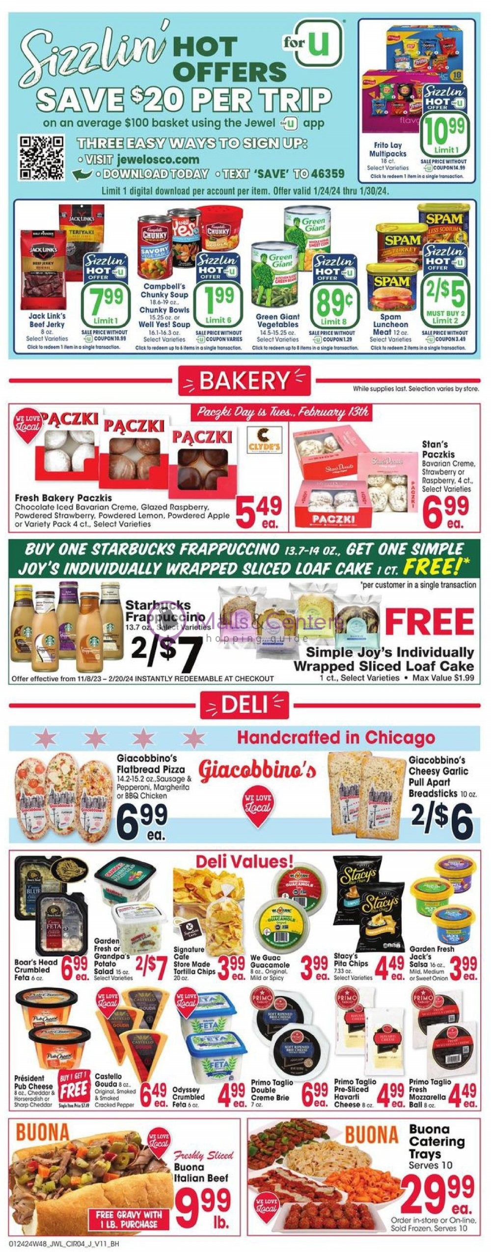 JewelOsco Weekly ad valid from 01/24/2024 to 01/30/2024 MallsCenters