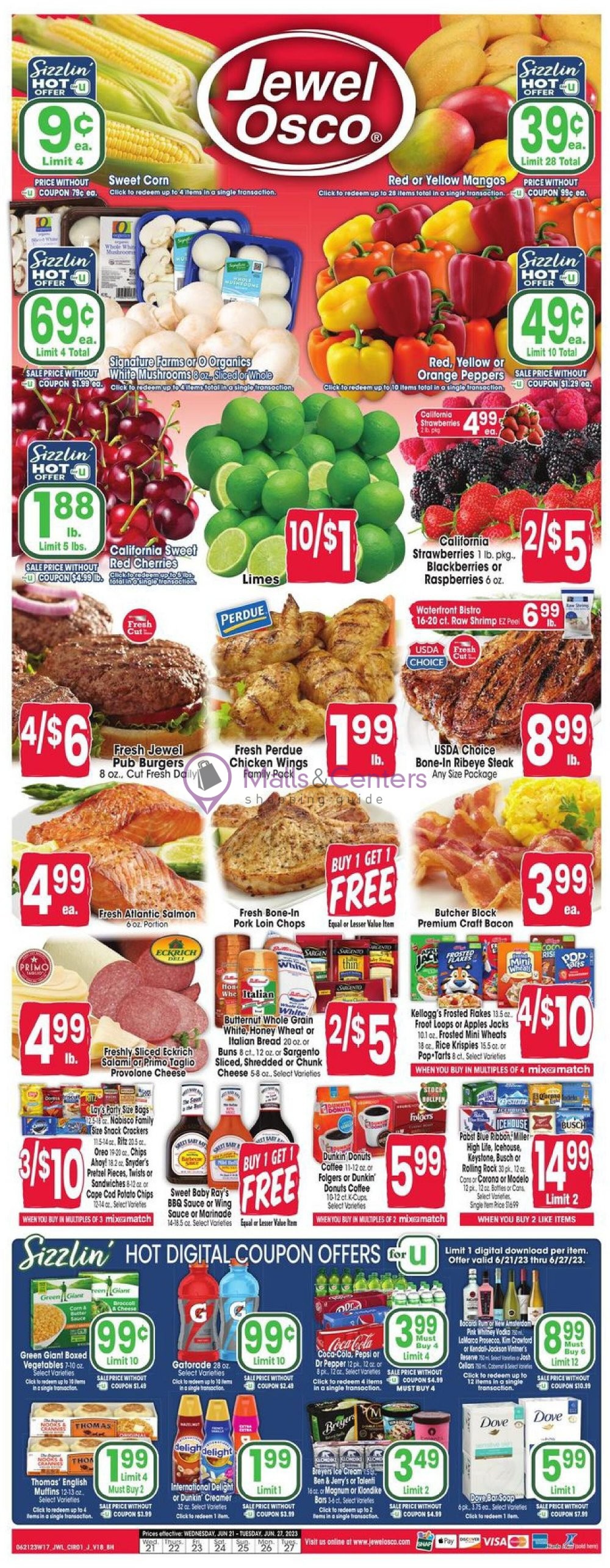 JewelOsco Weekly ad valid from 06/21/2023 to 06/27/2023 MallsCenters