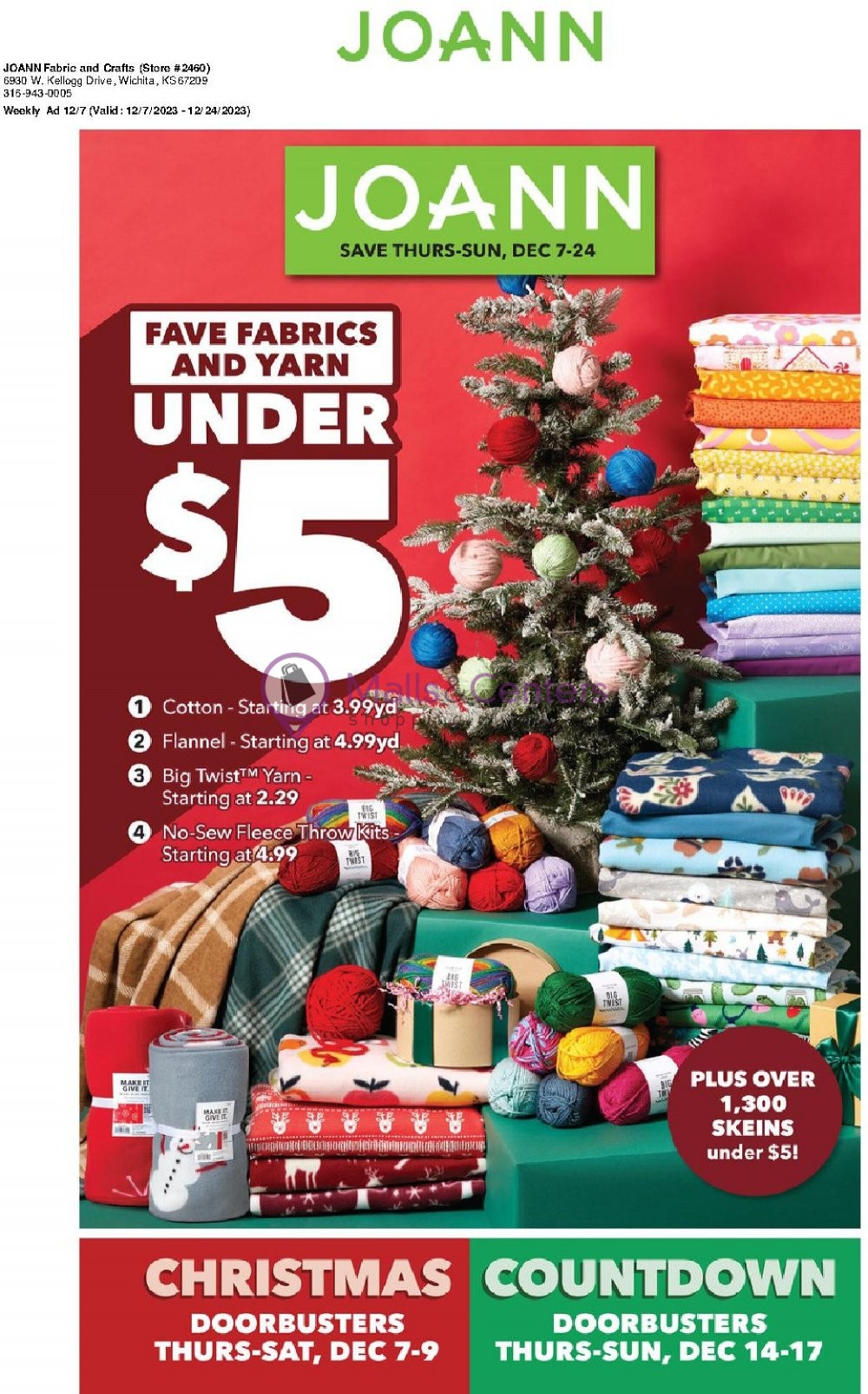 Jo Ann Fabrics and Crafts Weekly ad valid from 12/07/2023 to 12/24/2023
