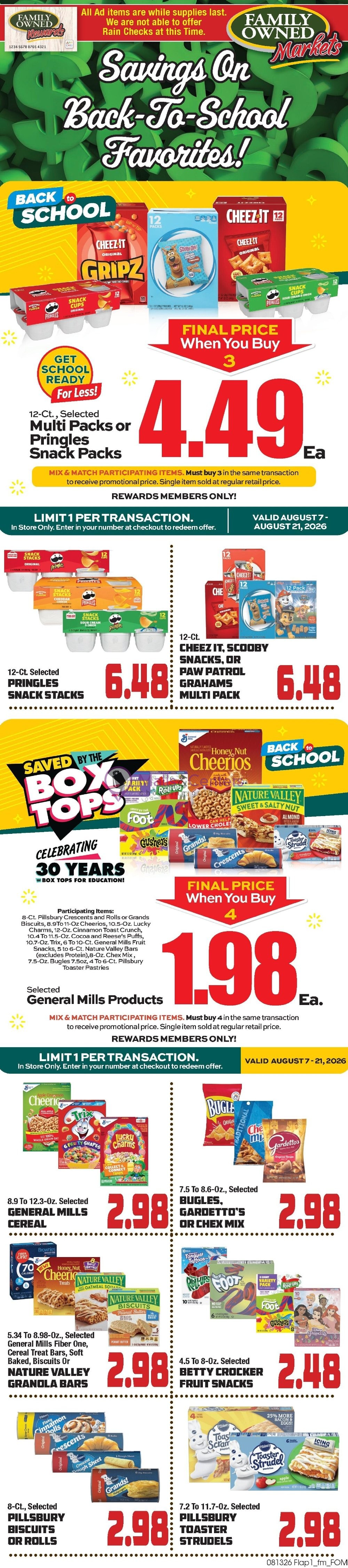 Weekly ad for John Herr's Village Market valid: 08/13/2026 - 08/19/2026, page 1