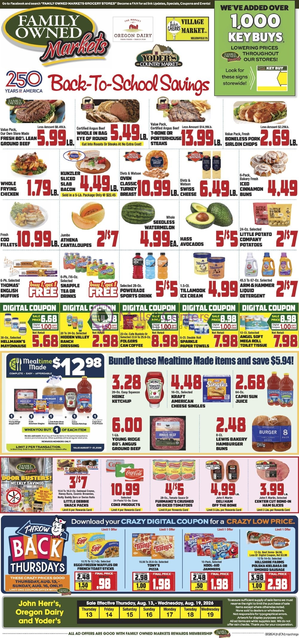 Weekly ad for John Herr's Village Market valid: 08/13/2026 - 08/19/2026, page 3