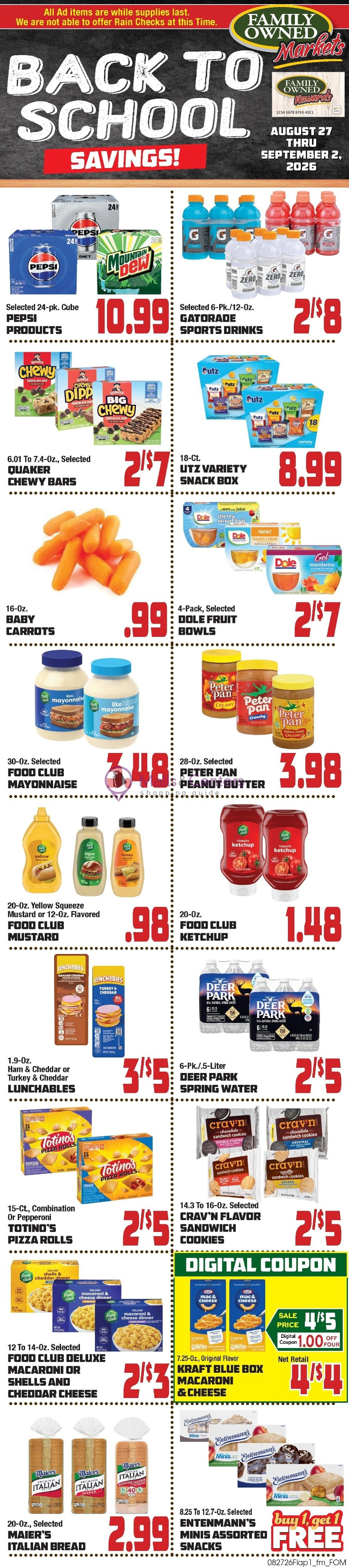 Weekly ad for John Herr's Village Market valid: 08/26/2026 - 09/02/2026, page 1