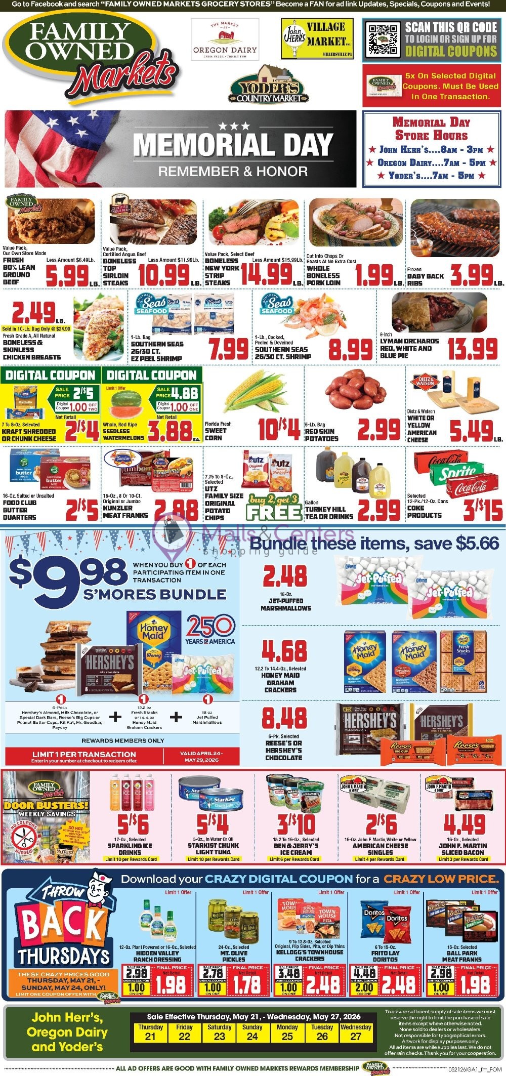 Weekly ad for John Herr's Village Market valid: 05/21/2026 - 05/27/2026, page 3