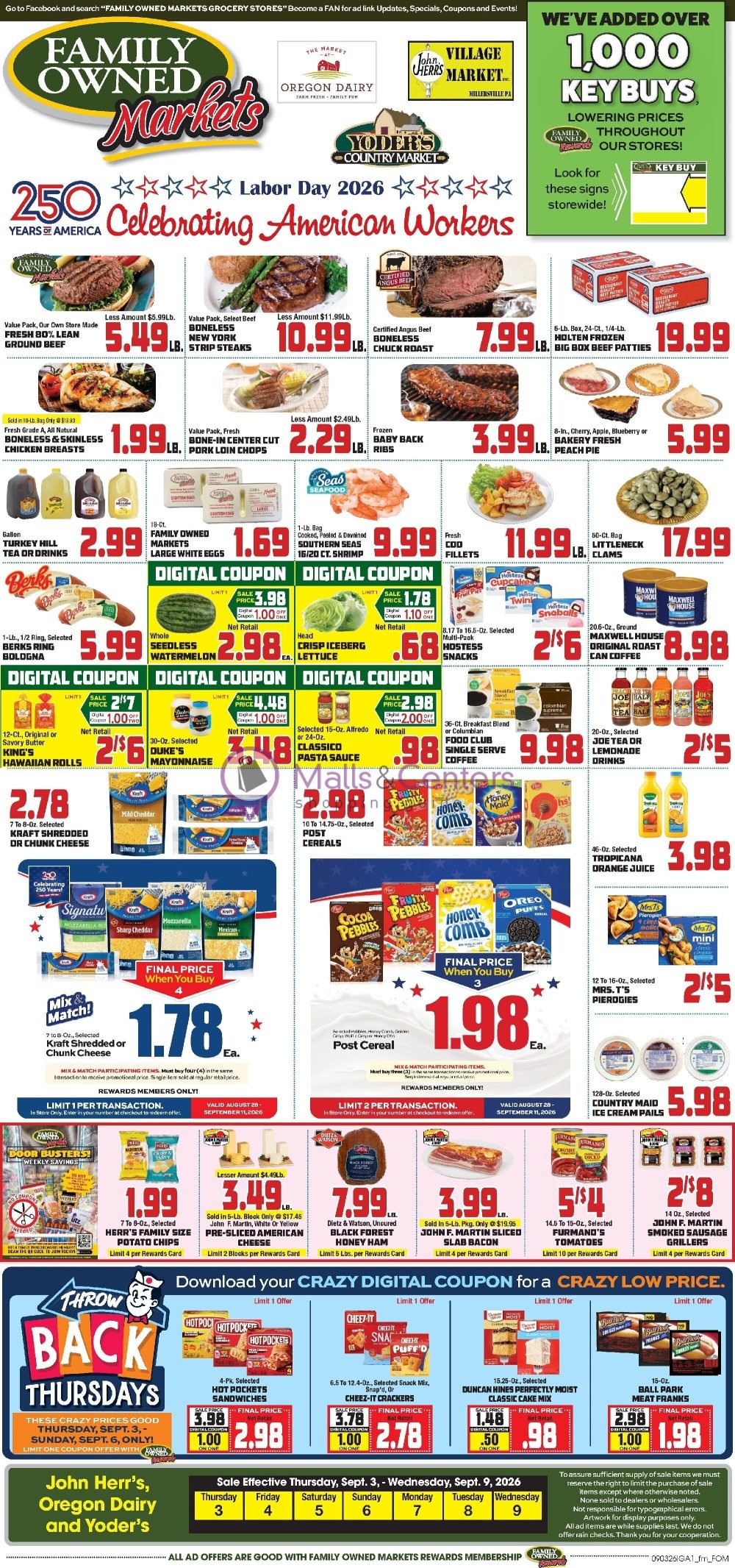 Weekly ad for John Herr's Village Market valid: 09/03/2026 - 09/09/2026, page 3