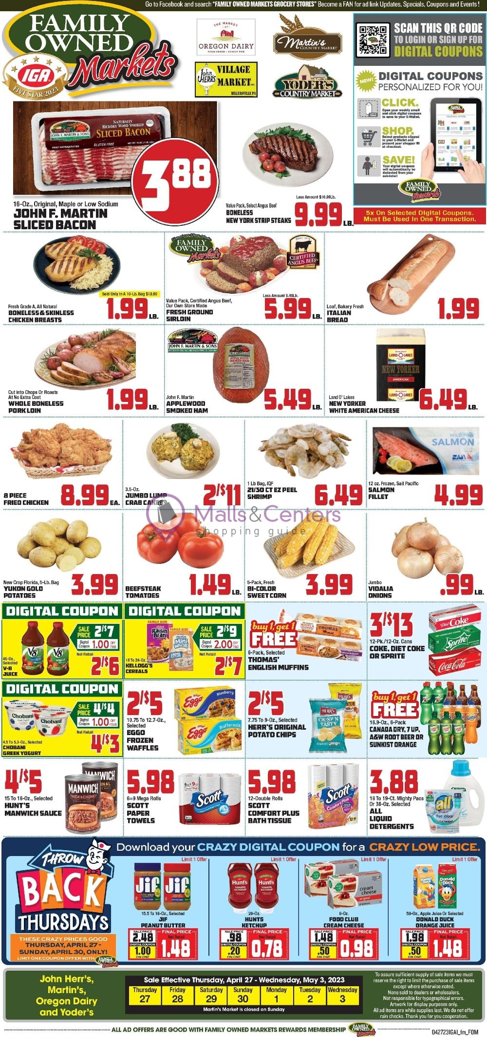 John Herr's Village Market Weekly ad valid from 04/27/2023 to 05/03
