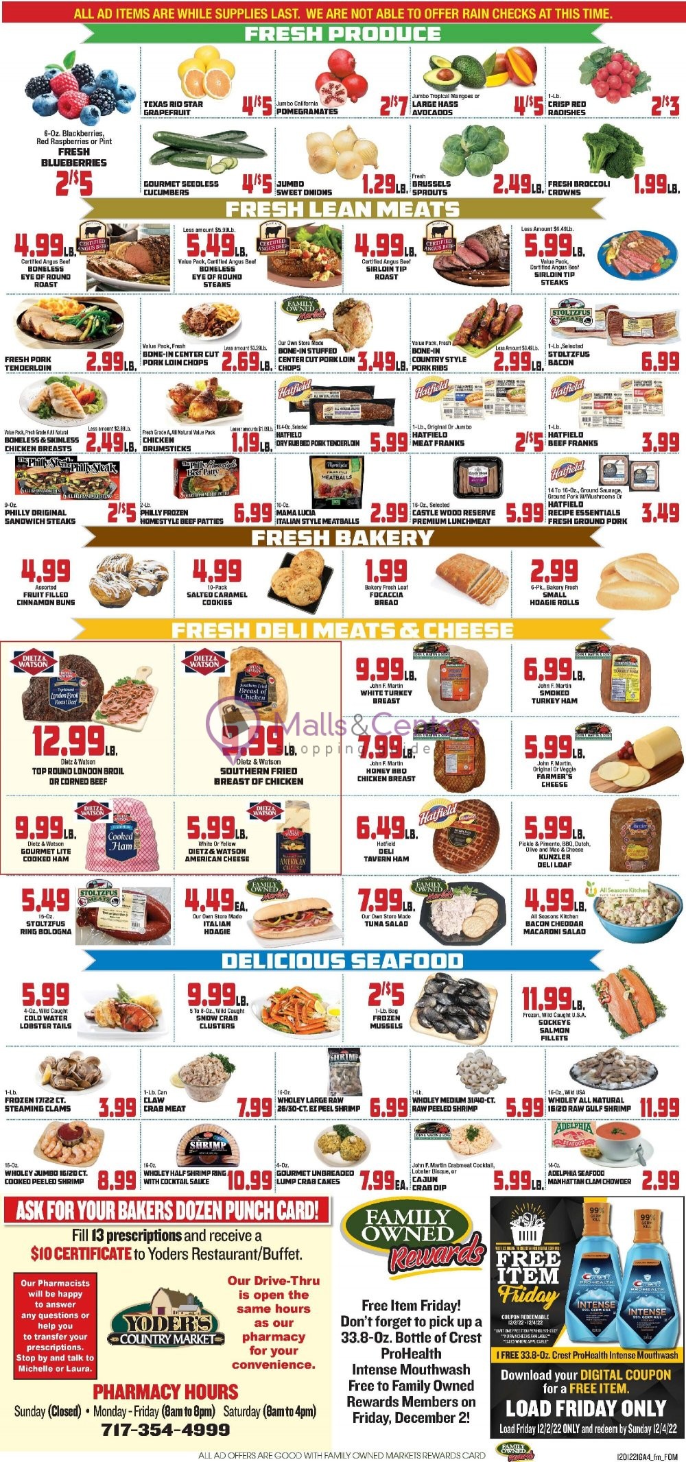 John Herr's Village Market Weekly ad valid from 12/01/2022 to 12/07/2022 MallsCenters