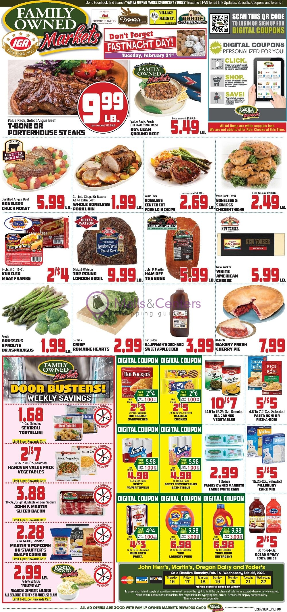 John Herr's Village Market Weekly ad valid from 02/16/2023 to 02/22