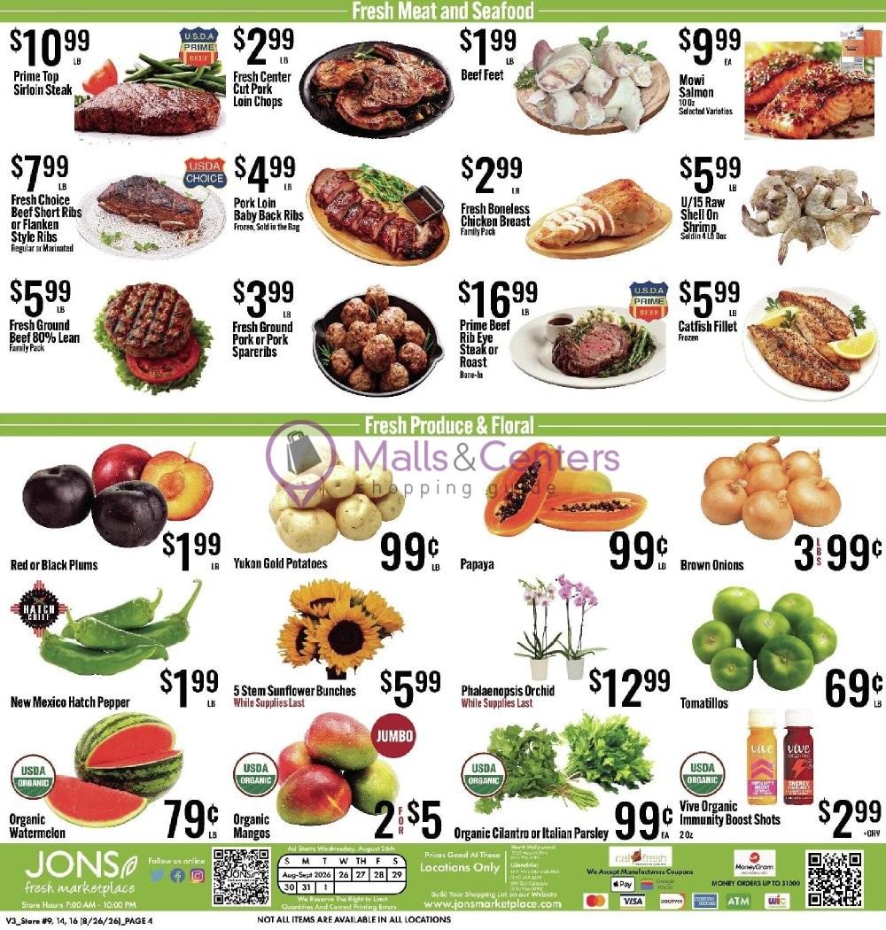 Weekly ad for Jons Fresh Marketplace valid: 08/26/2026 - 09/01/2026, page 4