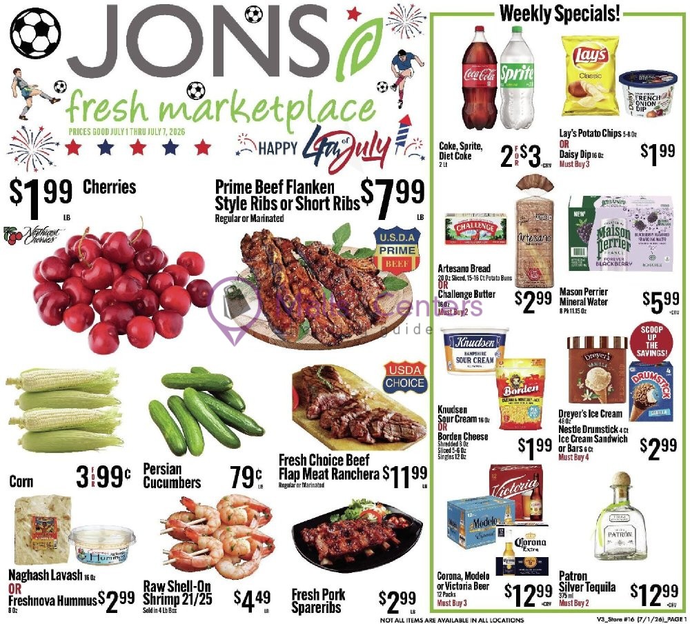 Weekly ad for Jons Fresh Marketplace valid: 07/01/2026 - 07/07/2026, page 1