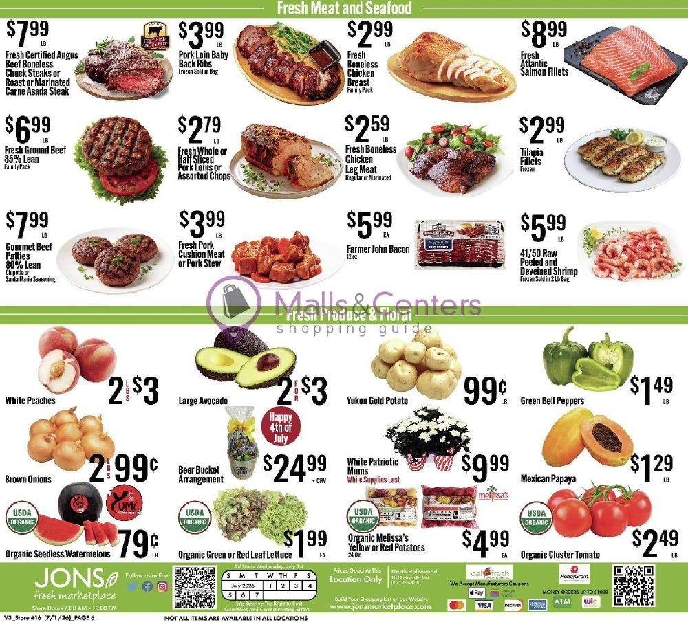 Weekly ad for Jons Fresh Marketplace valid: 07/01/2026 - 07/07/2026, page 6