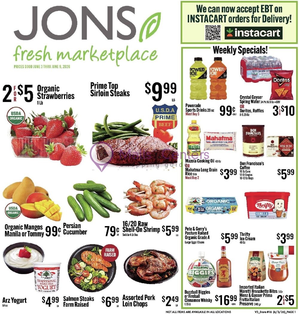 Weekly ad for Jons Fresh Marketplace valid: 06/03/2026 - 06/09/2026, page 1