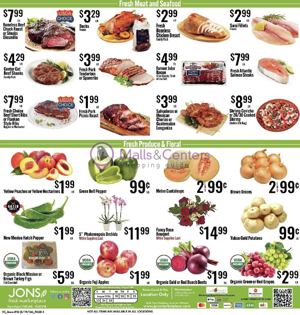 Weekly ad for Jons Fresh Marketplace valid: 08/19/2026 - 08/25/2026, page 4