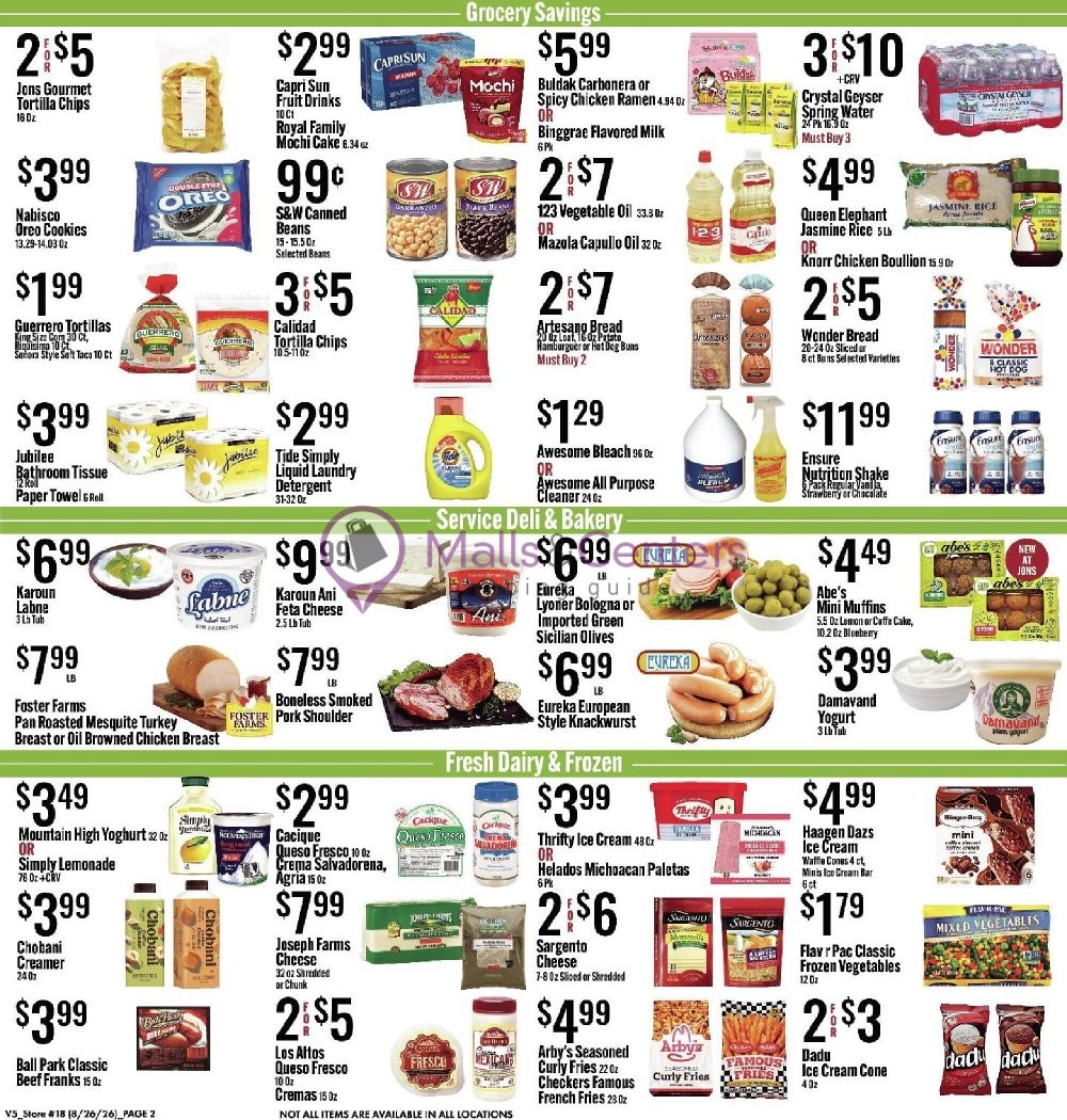 Weekly ad for Jons Fresh Marketplace valid: 08/26/2026 - 09/01/2026, page 2