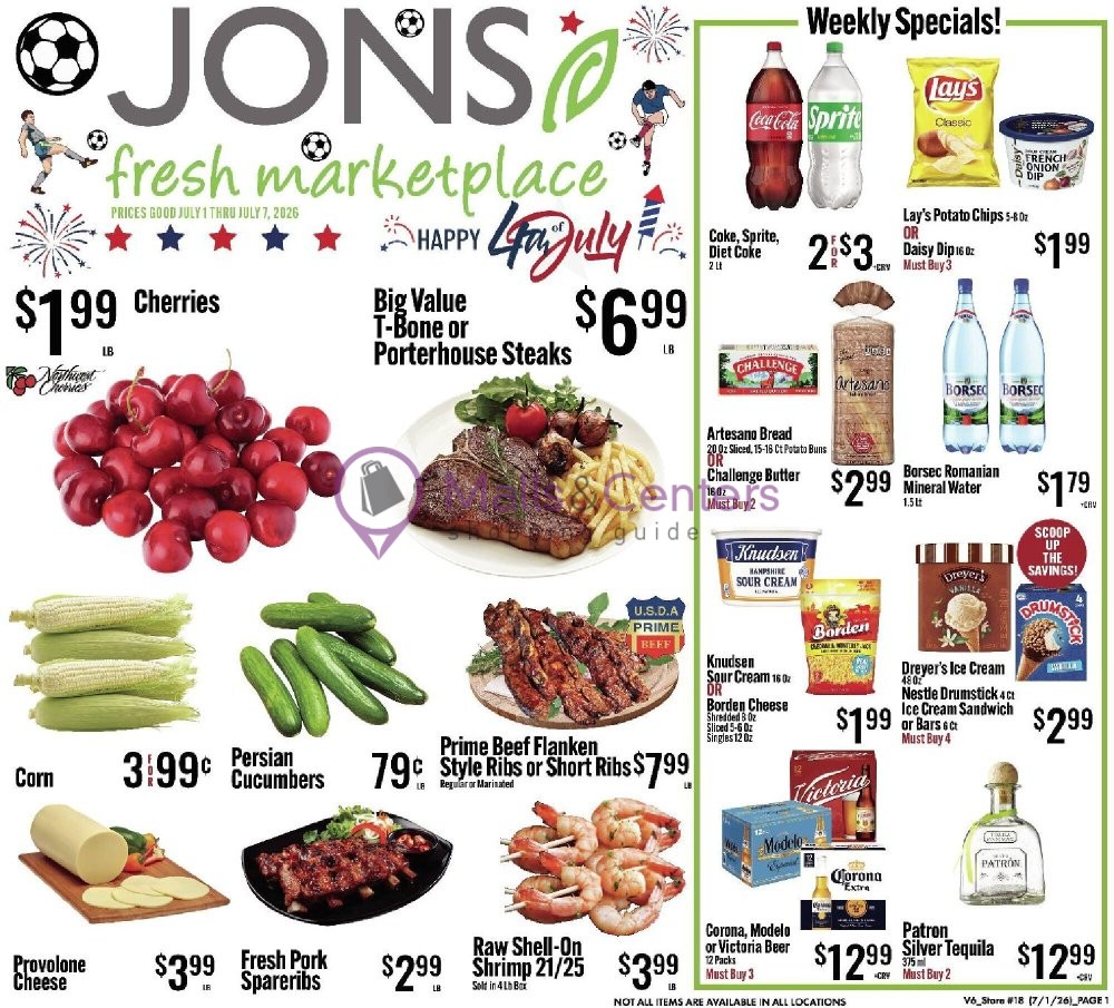 Weekly ad for Jons Fresh Marketplace valid: 07/01/2026 - 07/07/2026, page 1
