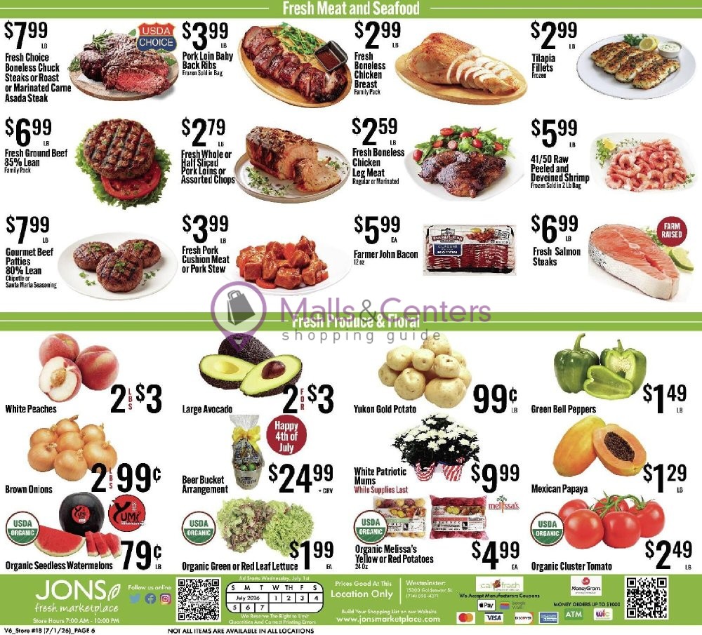 Weekly ad for Jons Fresh Marketplace valid: 07/01/2026 - 07/07/2026, page 6