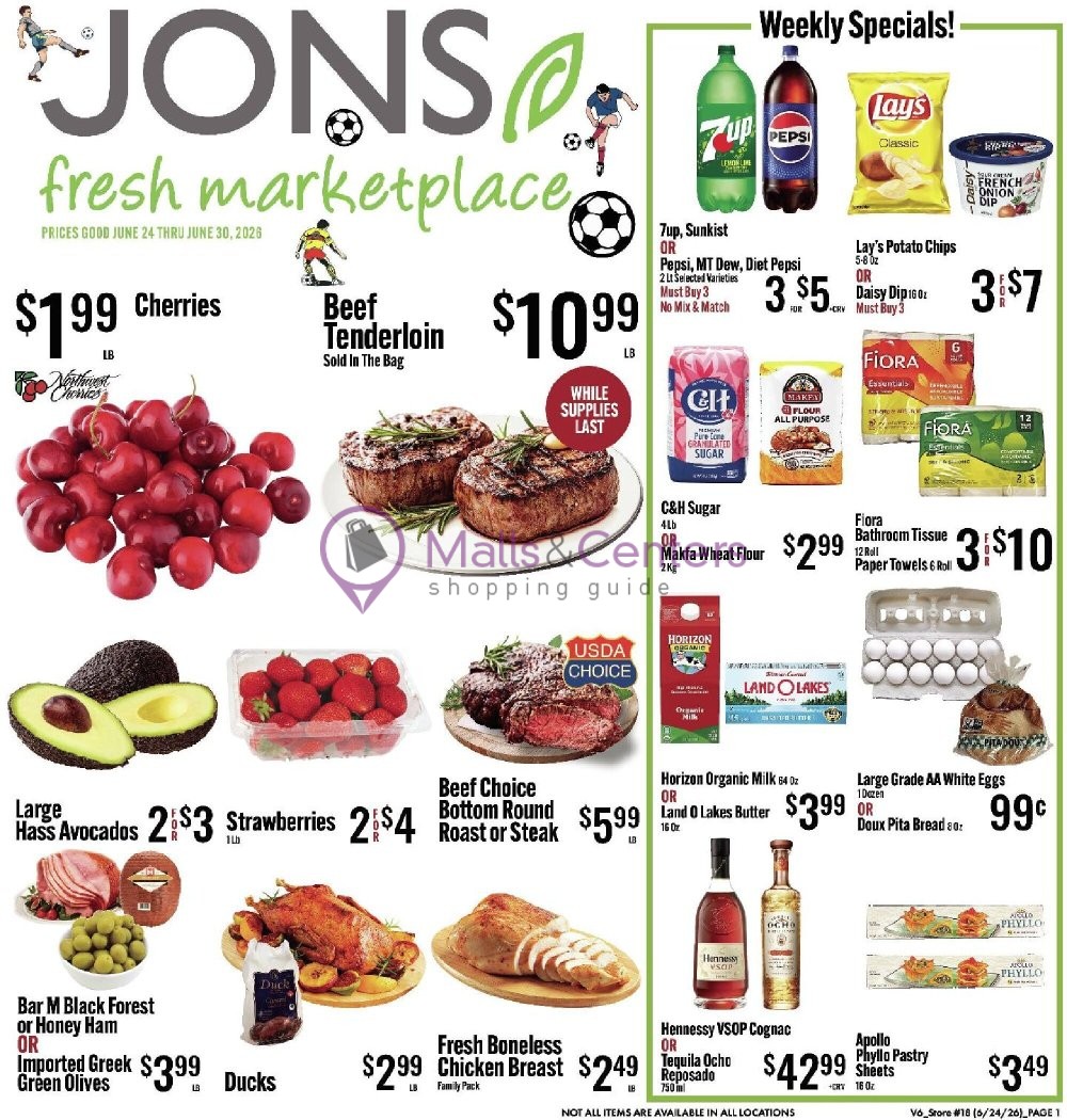 Weekly ad for Jons Fresh Marketplace valid: 06/24/2026 - 06/30/2026, page 1
