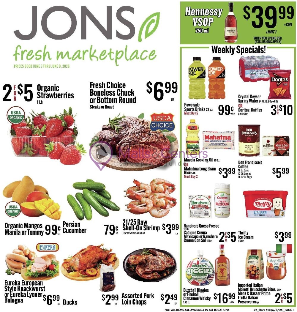 Weekly ad for Jons Fresh Marketplace valid: 06/03/2026 - 06/09/2026, page 1