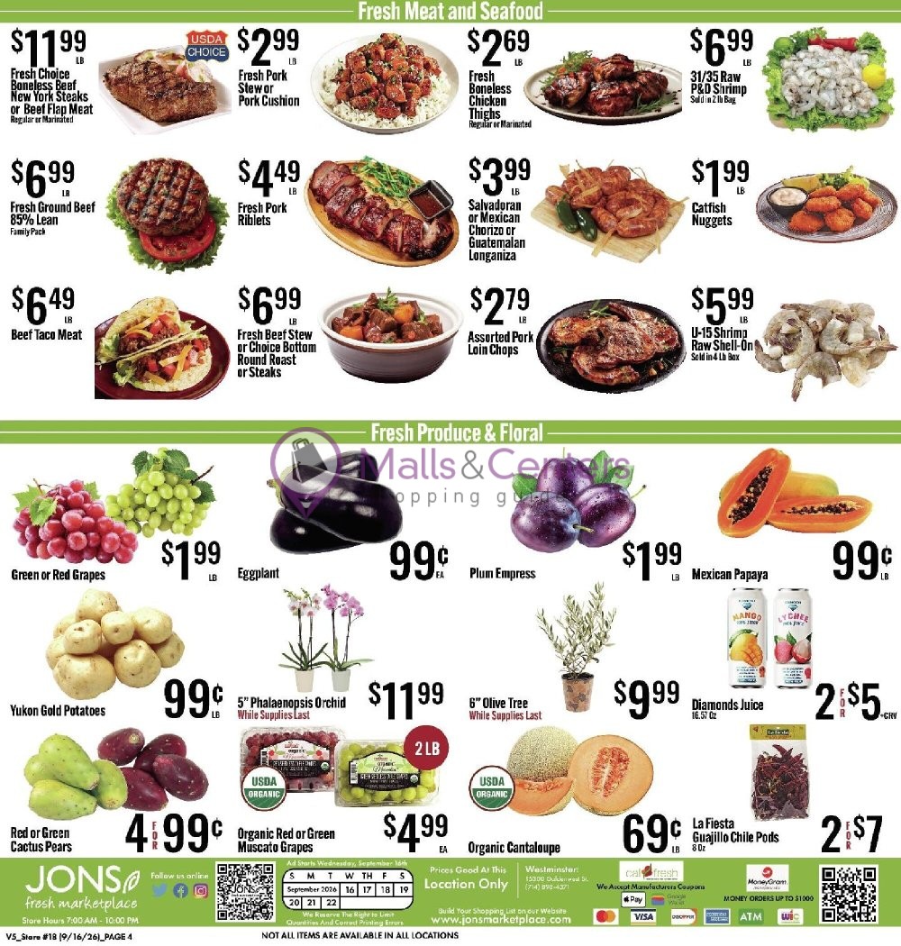Weekly ad for Jons Fresh Marketplace valid: 09/16/2026 - 09/22/2026, page 4
