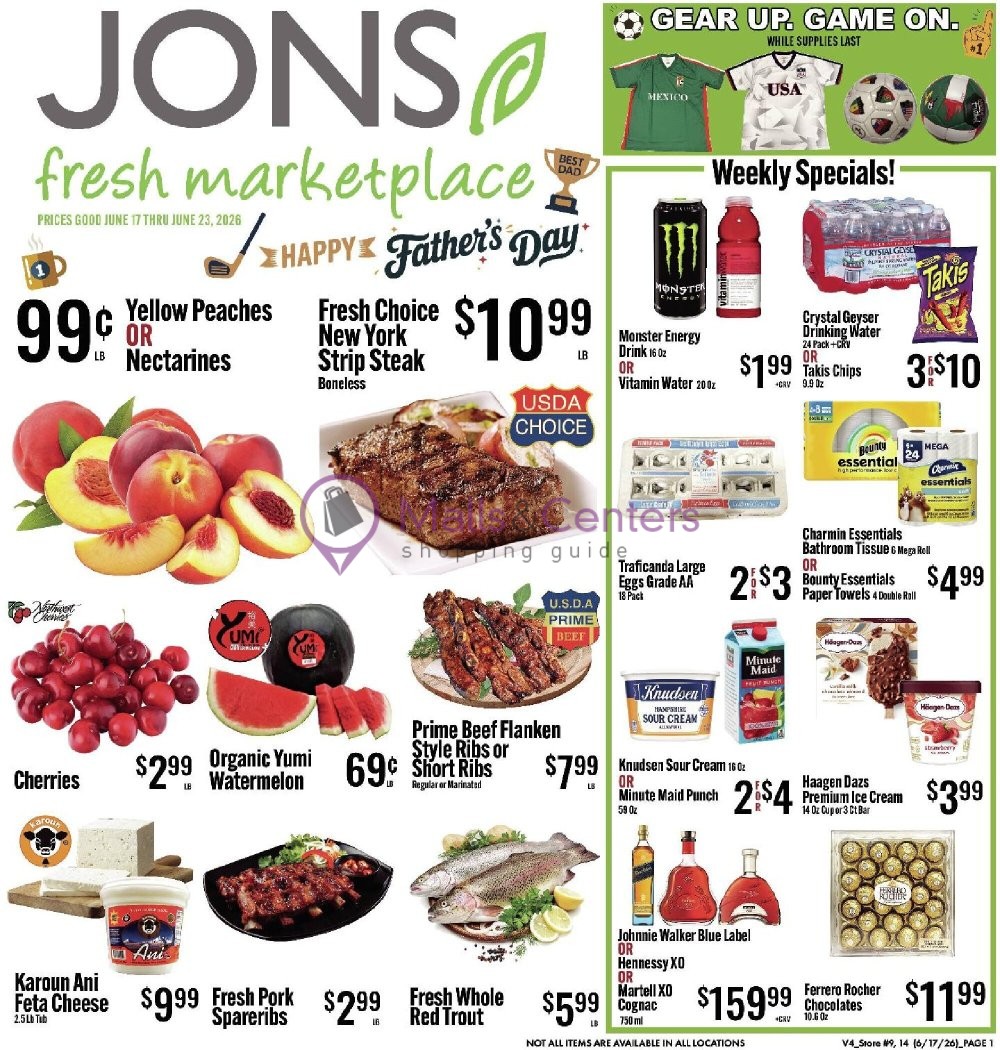 Weekly ad for Jons Fresh Marketplace valid: 06/17/2026 - 06/23/2026, page 1