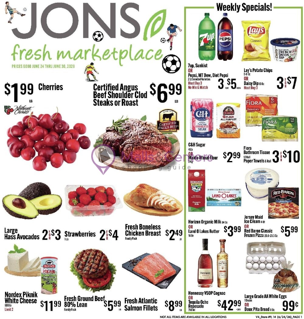 Weekly ad for Jons Fresh Marketplace valid: 06/24/2026 - 06/30/2026, page 1