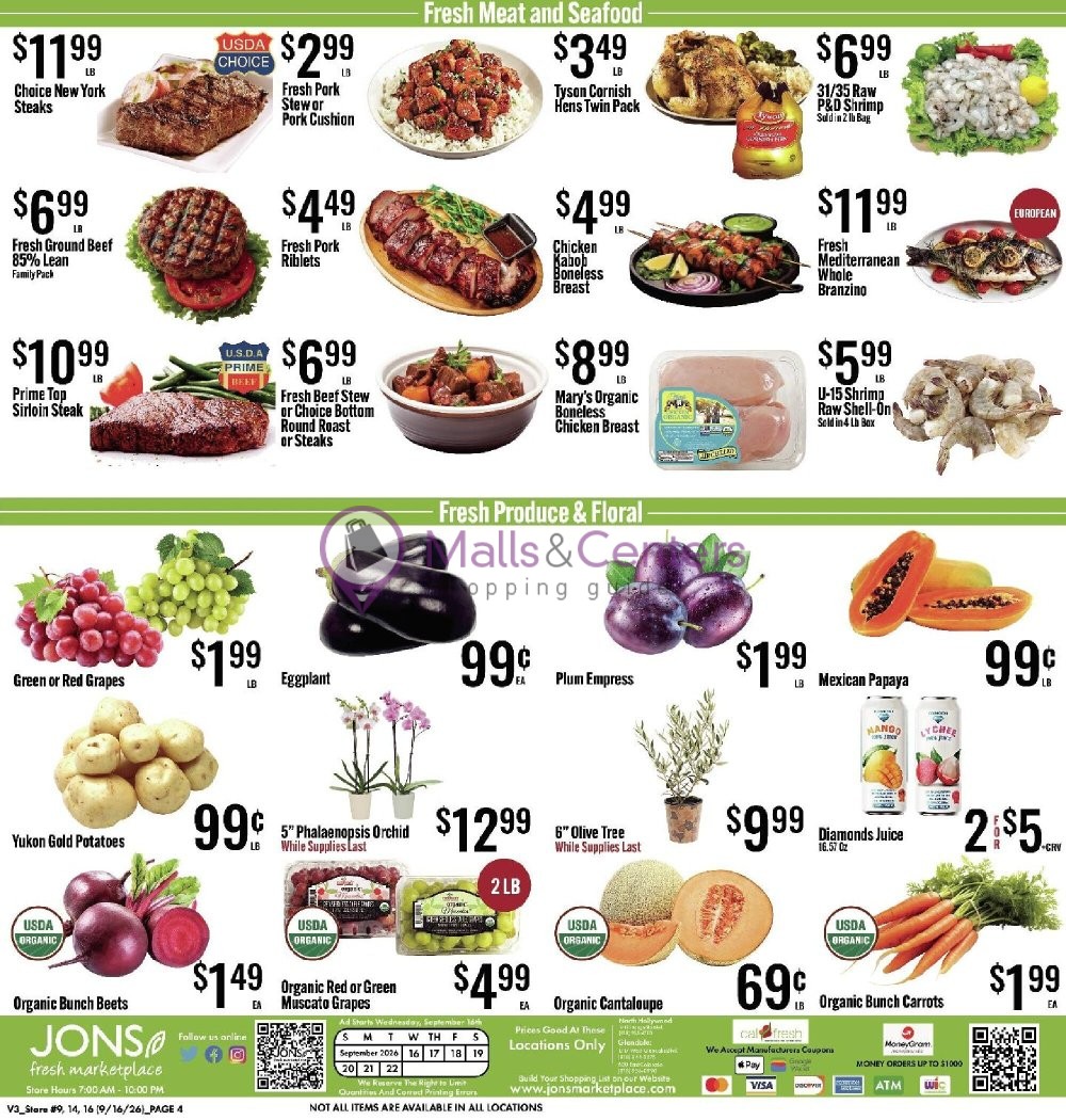 Weekly ad for Jons Fresh Marketplace valid: 09/16/2026 - 09/22/2026, page 4
