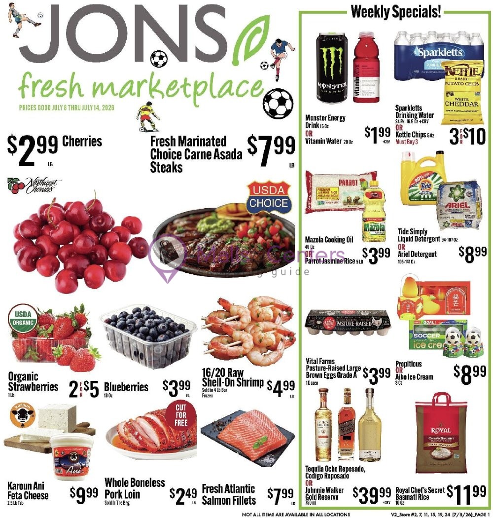Weekly ad for Jons Fresh Marketplace valid: 07/08/2026 - 07/14/2026, page 1