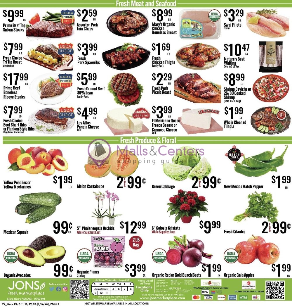 Weekly ad for Jons Fresh Marketplace valid: 08/05/2026 - 08/11/2026, page 4
