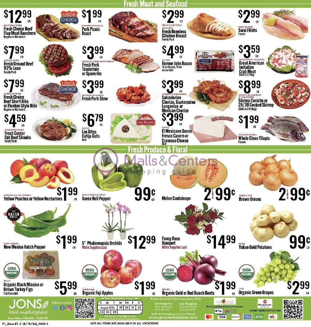 Weekly ad for Jons Fresh Marketplace valid: 08/19/2026 - 08/25/2026, page 4