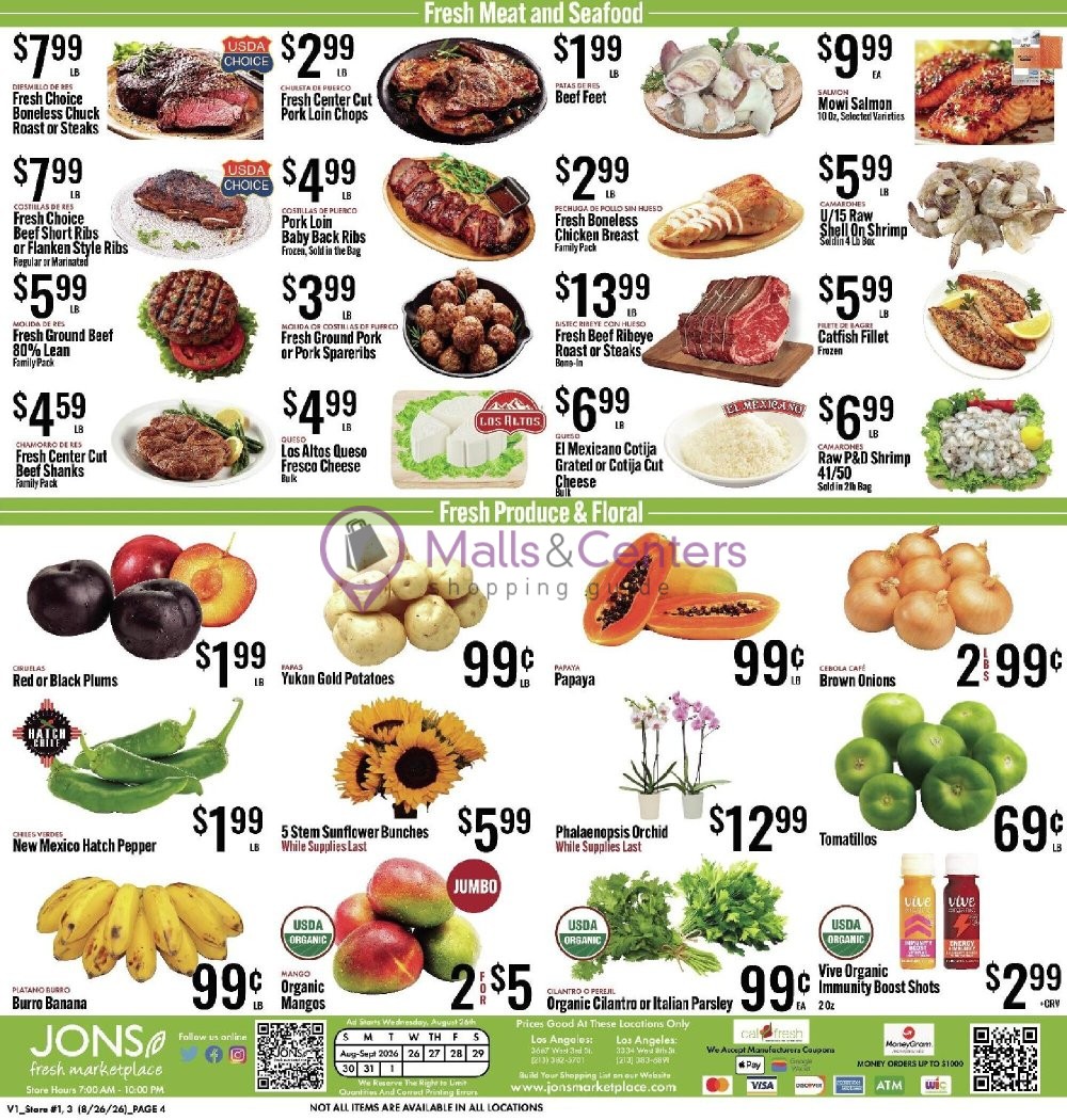 Weekly ad for Jons Fresh Marketplace valid: 08/26/2026 - 09/01/2026, page 4