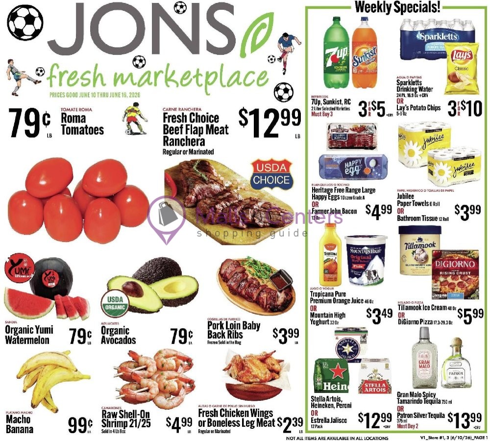 Weekly ad for Jons Fresh Marketplace valid: 06/10/2026 - 06/16/2026, page 1