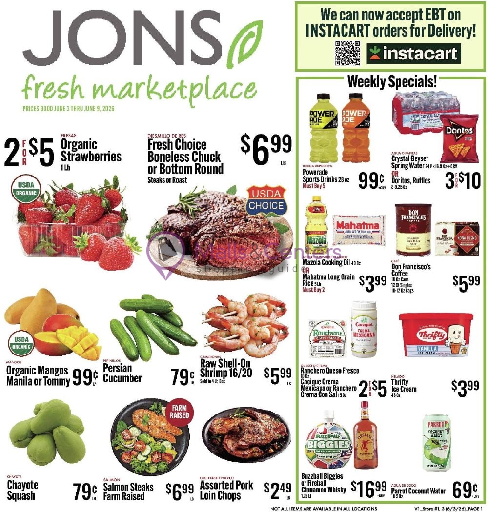 Weekly ad for Jons Fresh Marketplace valid: 06/03/2026 - 06/09/2026, page 1