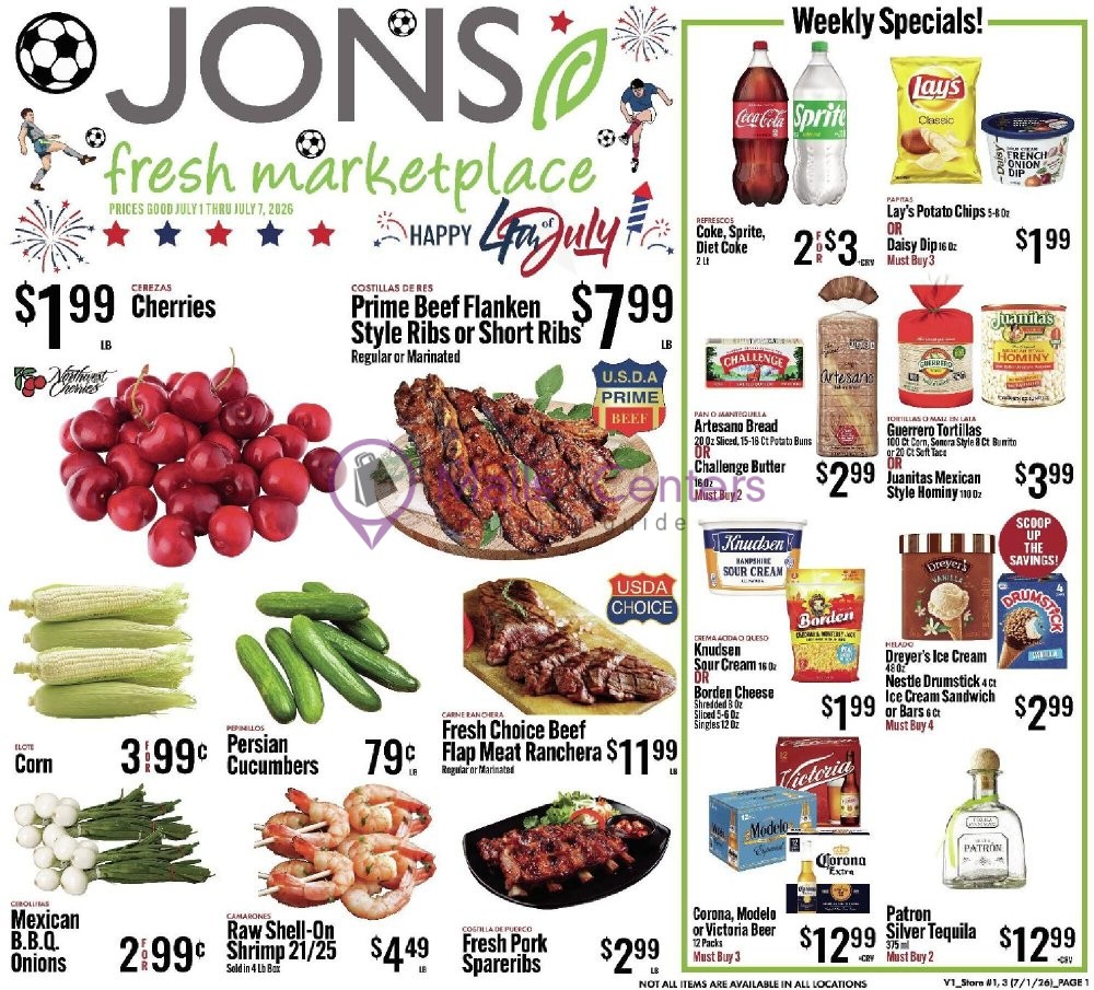Weekly ad for Jons Fresh Marketplace valid: 07/01/2026 - 07/07/2026, page 1