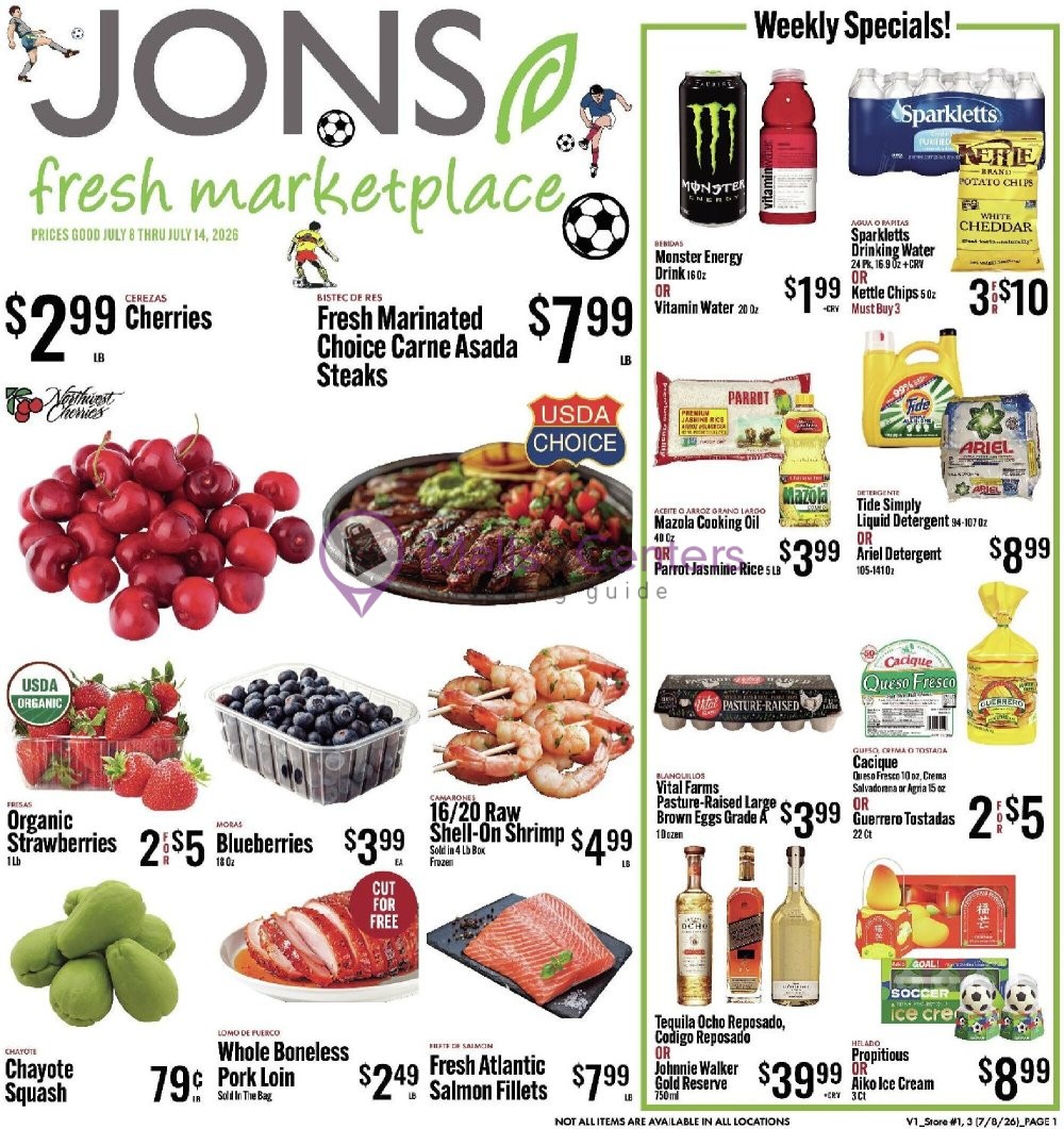 Weekly ad for Jons Fresh Marketplace valid: 07/08/2026 - 07/14/2026, page 1