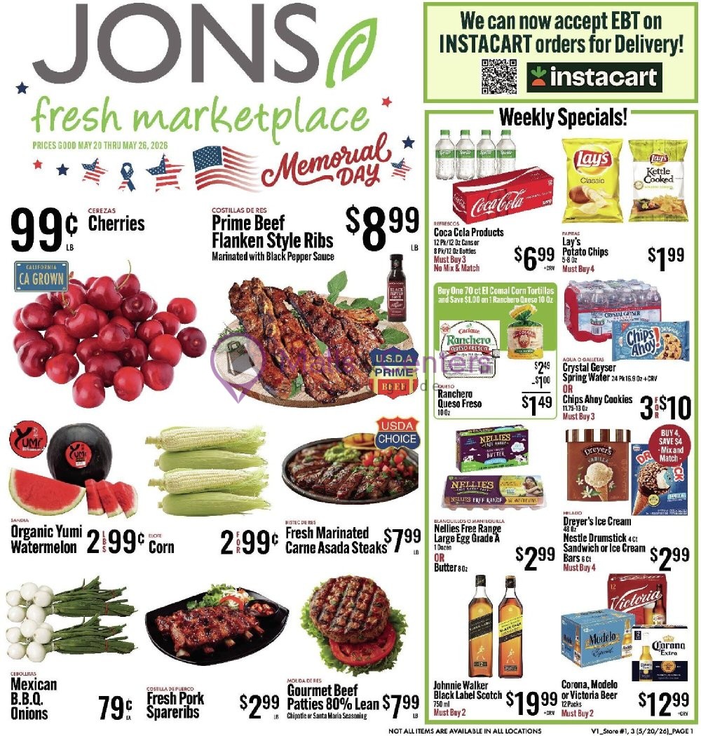 Weekly ad for Jons Fresh Marketplace valid: 05/20/2026 - 05/26/2026, page 1