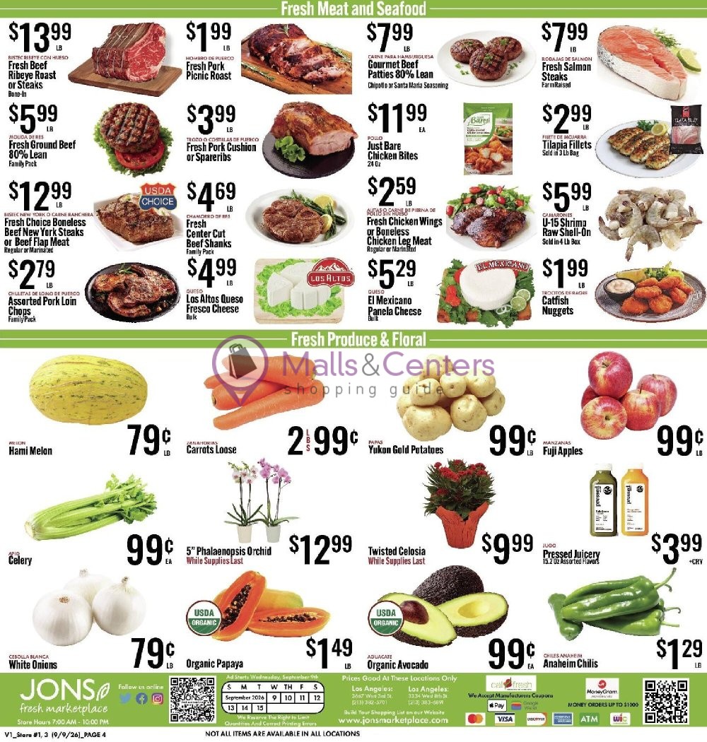 Weekly ad for Jons Fresh Marketplace valid: 09/09/2026 - 09/15/2026, page 4