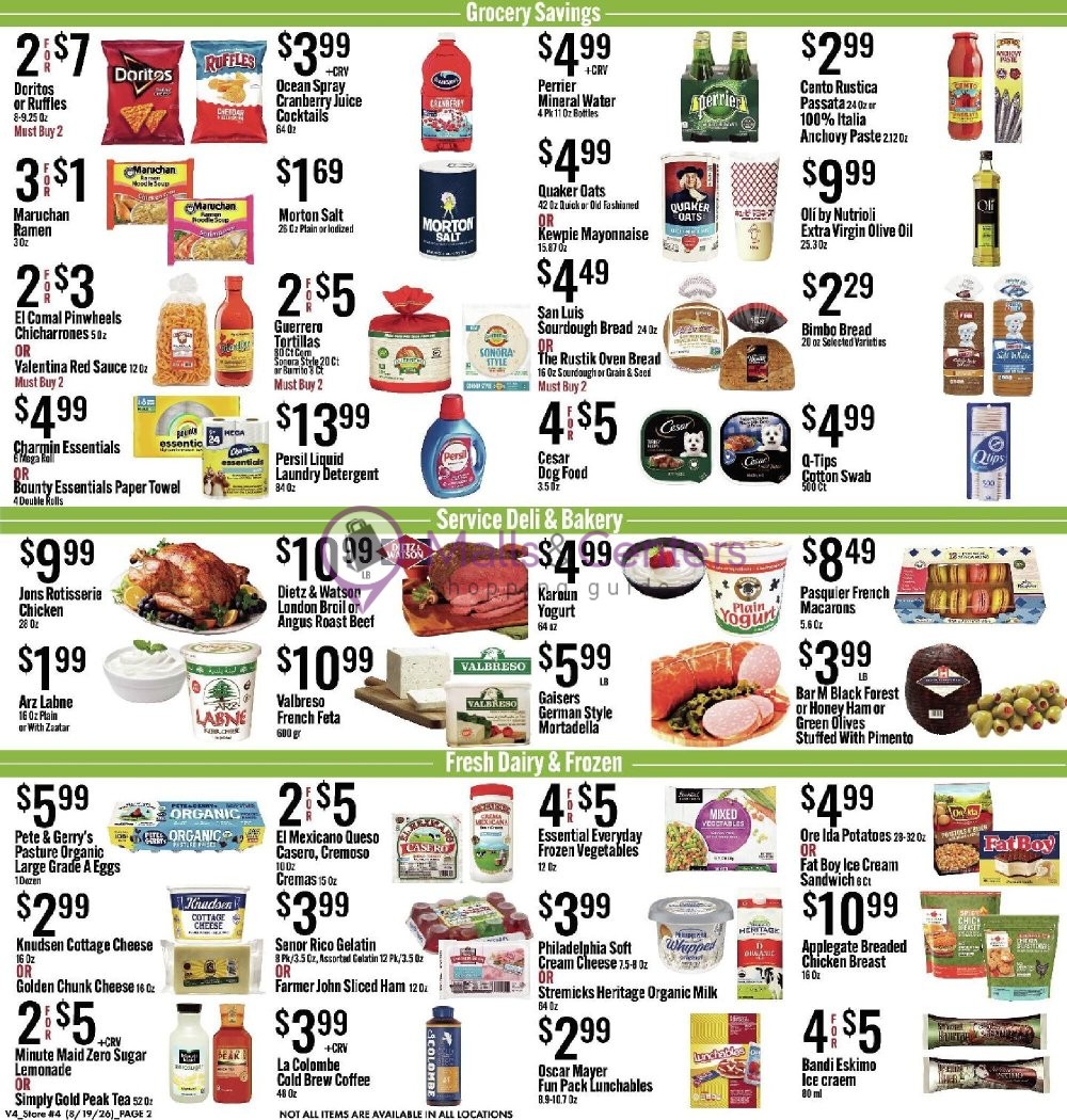 Weekly ad for Jons Fresh Marketplace valid: 08/19/2026 - 08/25/2026, page 2