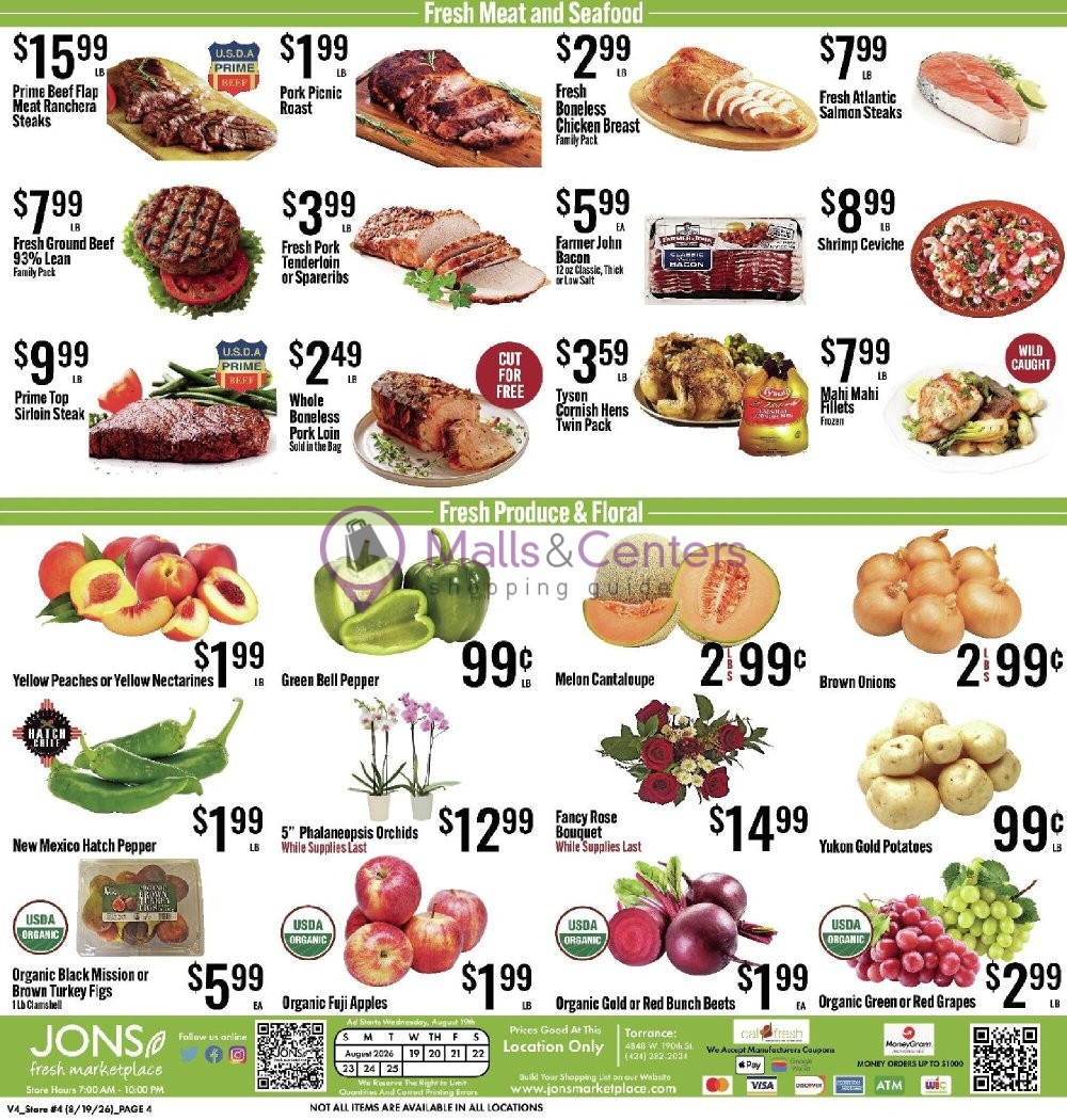 Weekly ad for Jons Fresh Marketplace valid: 08/19/2026 - 08/25/2026, page 4